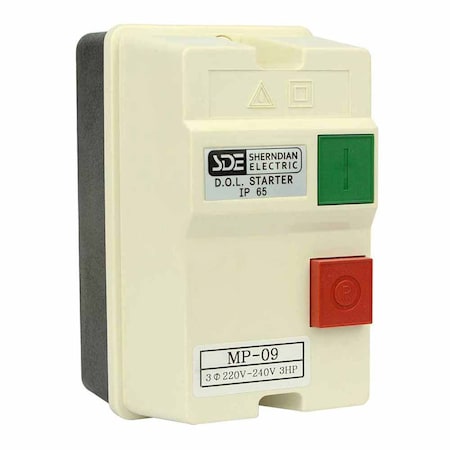 Big Horn 3 Phase, 50HZ at 240V & 60HZ at 220V, 3-HP, 8-12-Amp Magnetic Switch - UL Approved 18833